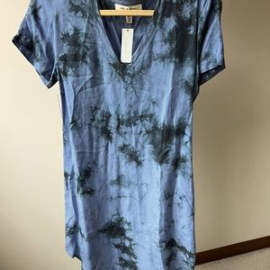 NWT Anthropologie Blue Tie-Dye Cloth and Stone dress